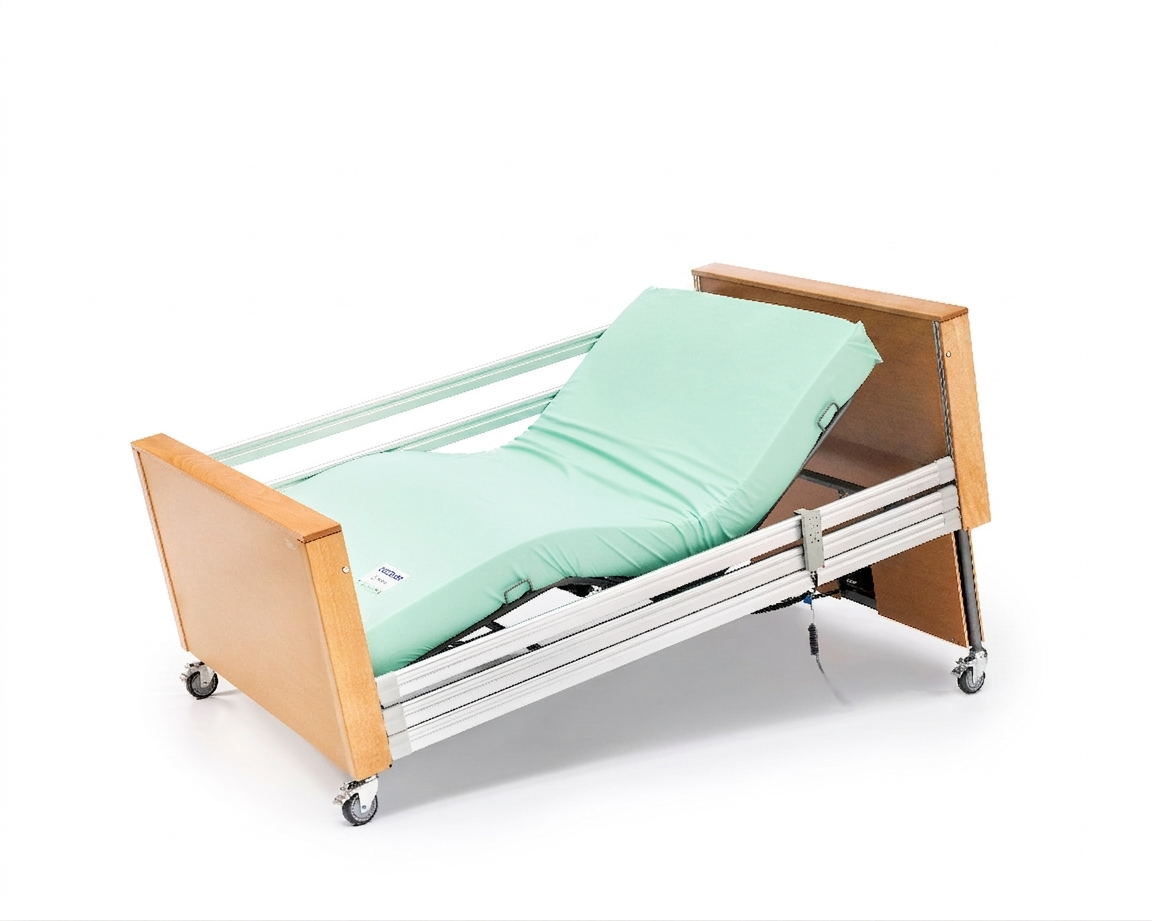 Cama bariátrica Geria300 con trend/Antitrend con colchón látex con funda sanitaria